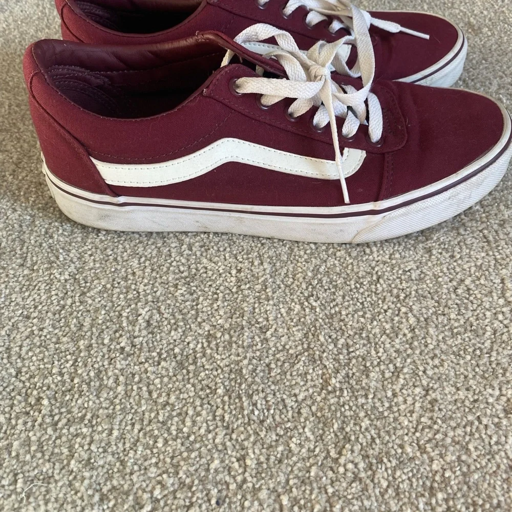 Vans Old Skool Maroon Sneakers with White Laces - Picture 2 of 6